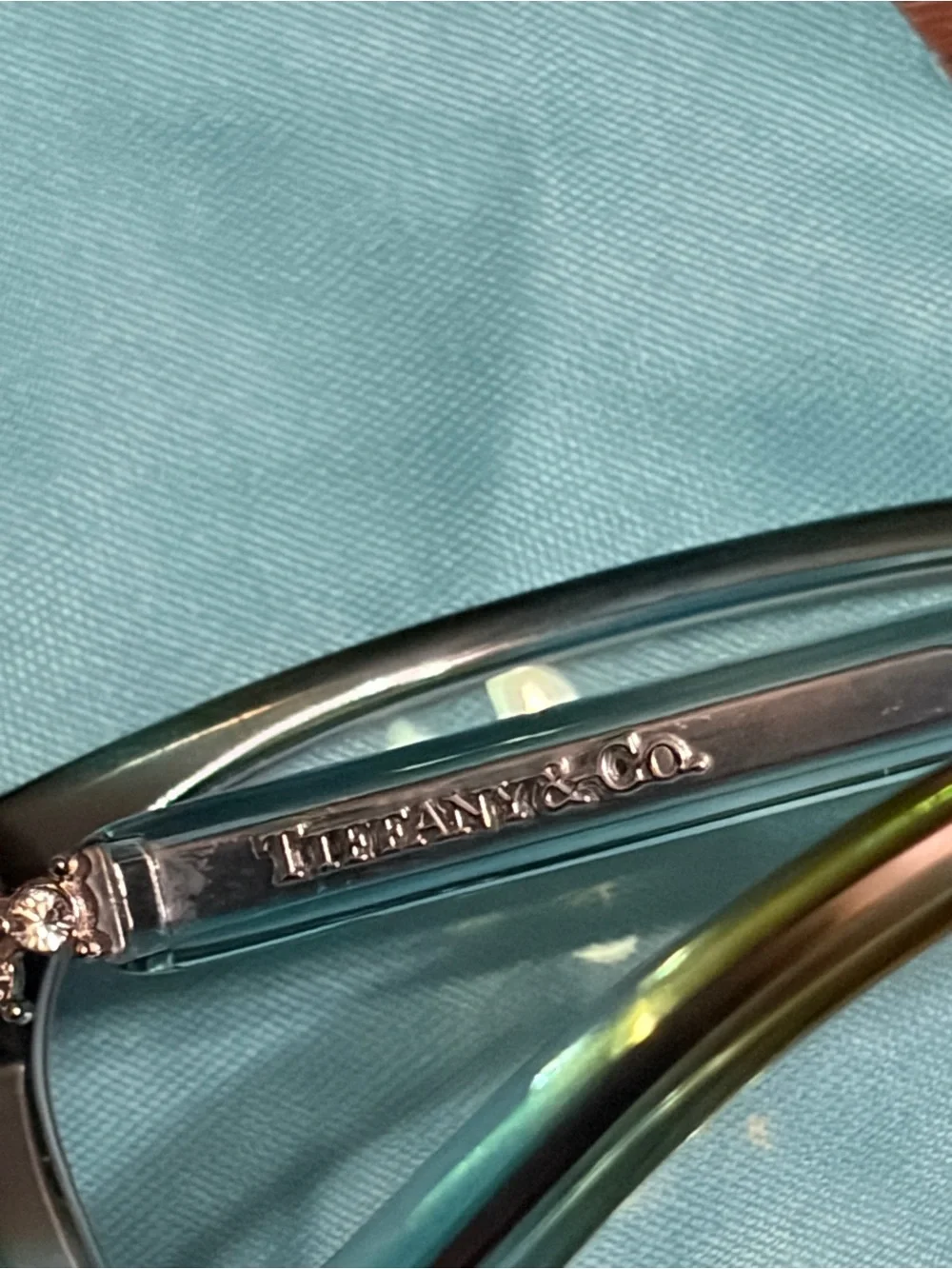 Tiffany & Co. Signature Tiffany Blue Eyeglass Case with Cloth & Pouch